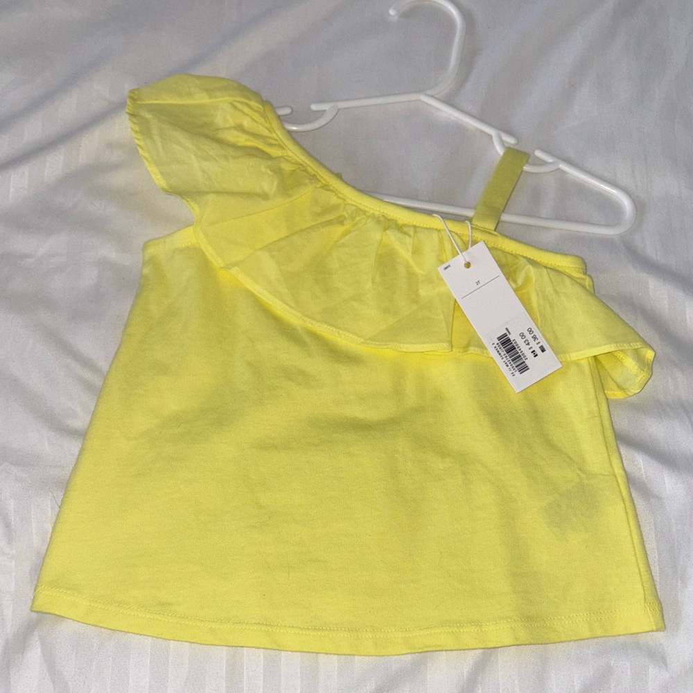 Janie and Jack Sunny Yellow Ruffle Tank